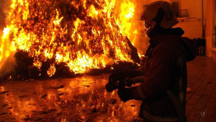 Un bombero en Castilla y León. 