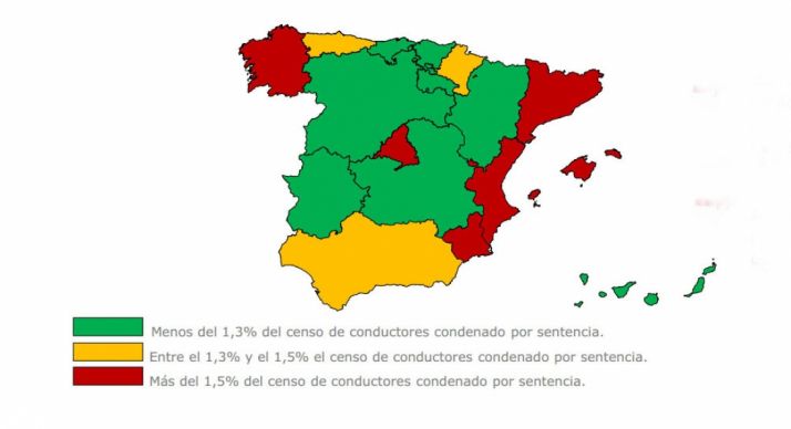 Censo de conductores condenados por sentencia penal.