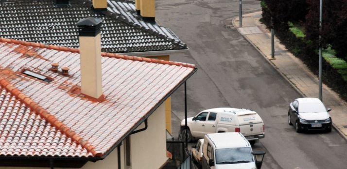 Imagen de la nieve en la capital./SN