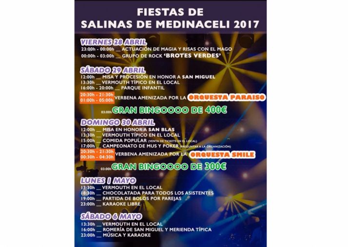 Las fiestas, también el sábado 6.