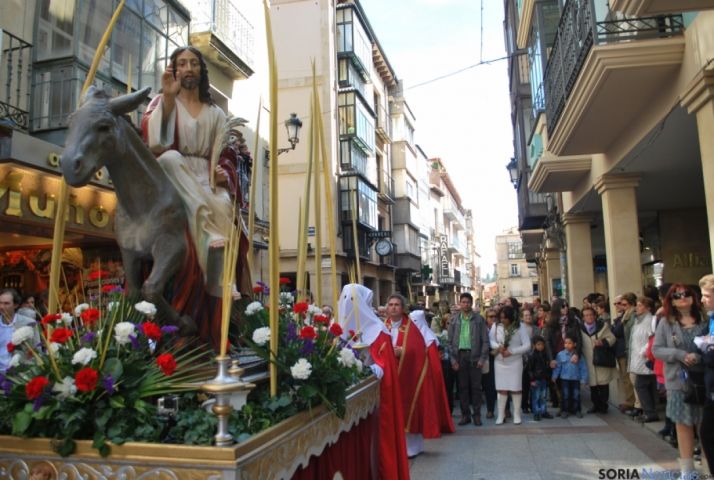 Procesión de la borriquilla en la capital soriana. /Archivo.