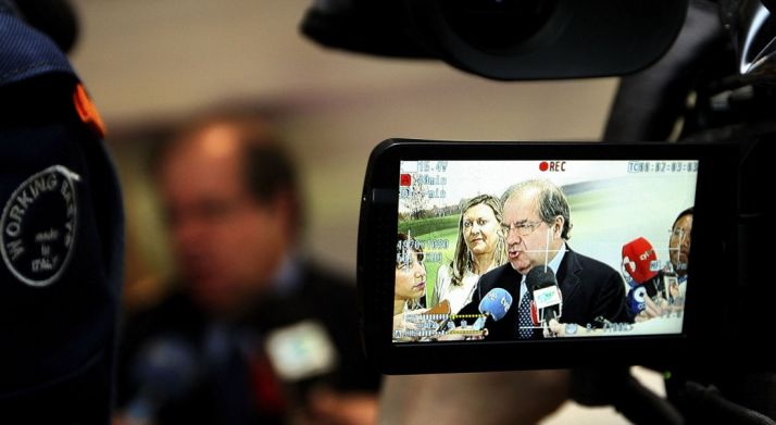 Herrera ante los medios informativos este martes. /SN