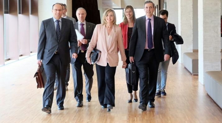 La consejera antes de su comparecencia para presentar sus presupuestos./Jta.