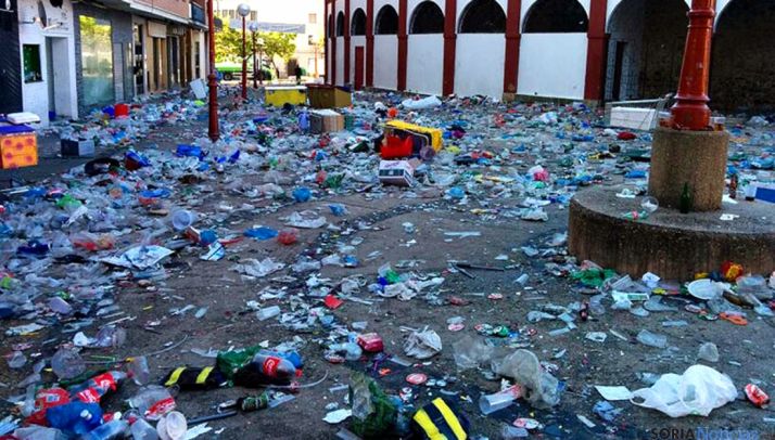 Aledaños de San Benito tras el Viernes de Toros./SN