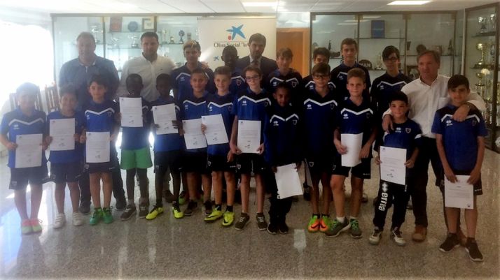 Los jóvenes deportistas esta tarde./CDN