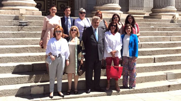 La comitiva soriana con los parlamentarios.