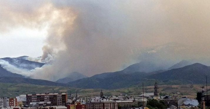 Imagen del incendio./Brif Tabuyo