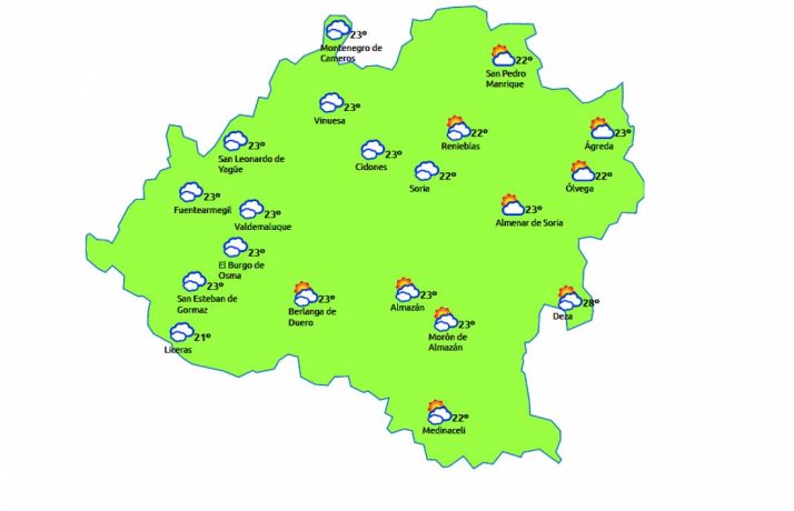 La previsión para este lunes./eltiempo.es