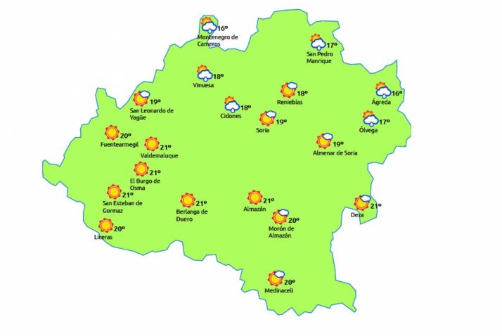 Previsión para este 3 de mayo./eltiempo.es