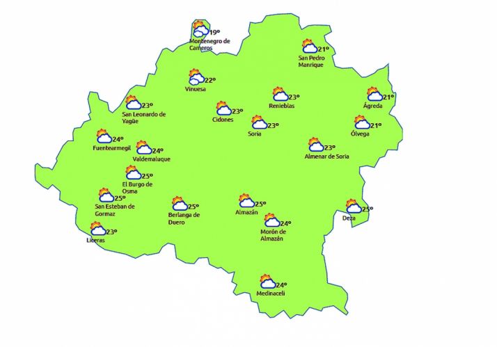 El pronóstico para este lunes./eltiempo.es