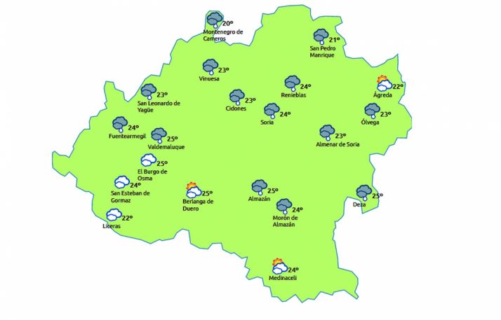 Previsión para esta tarde./eltiempo.es