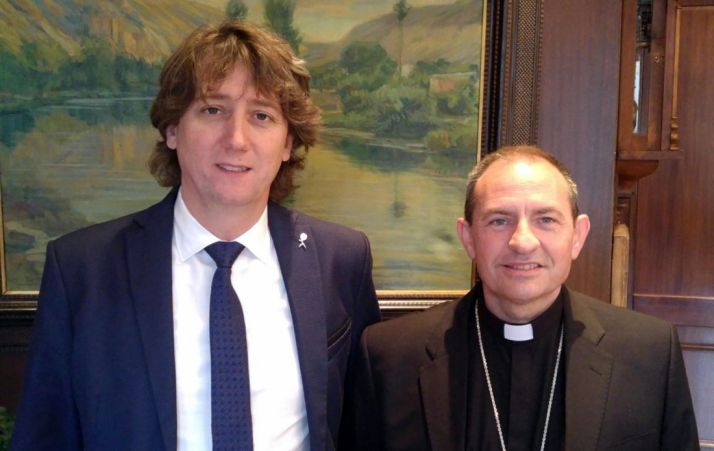 El prelado y el alcalde este jueves./DOS