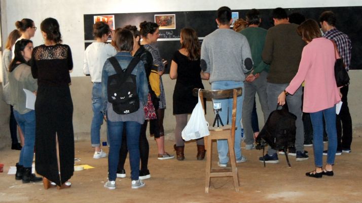 Jóvenes del proyecto este miércoles./Ayto