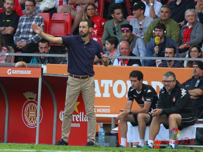 Pablo en el partido de hoy ante el Zaragoza. LFP