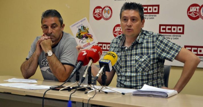 Pablo Soria (izda.) y Alfonso Hernández este martes. /SN