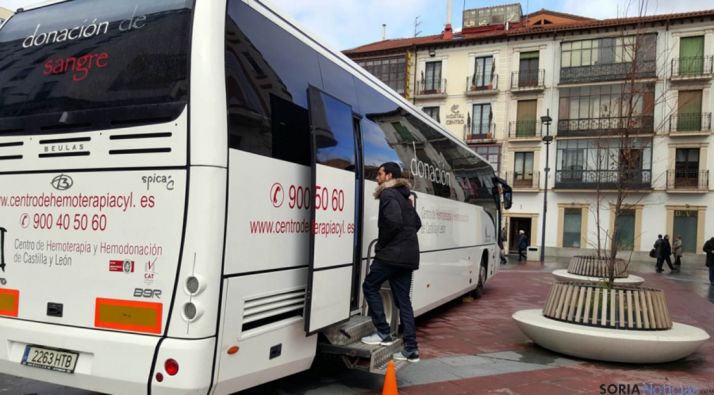 La unidad móvil para donaciones./SN 