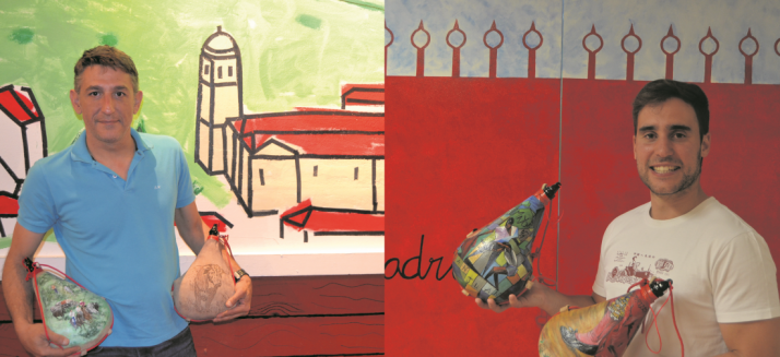 César García y Pablo García con sus botas. SN