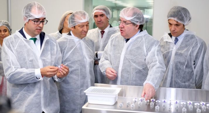 Herrera, (2ºdcha.) este martes en León. /Jta.