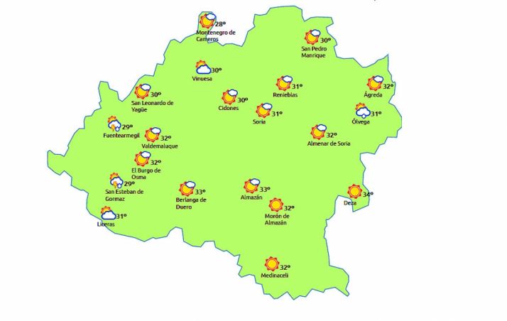 Previsión para este miércoles./eltiempo.es