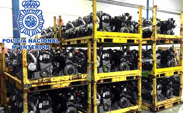 Estaban también en posesión de 138 motores sustraídos./CNP