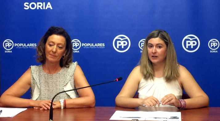 María Pérez (izda.) y Eva García este lunes. 