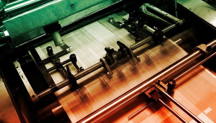 Rotativa de un medio escrito.