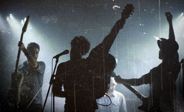 El trío cántabro, hoy en la alameda de Cervantes.