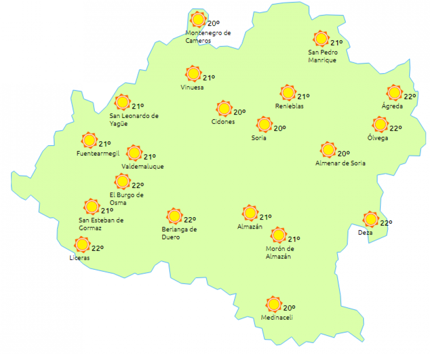 Jueves caluroso y soleado