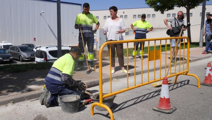 Ana Alegre repasa las labores. /SN