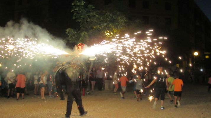 Toro de fuego en Santa Bárbara.