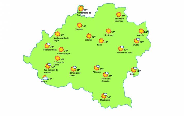 Previsión para esta tarde./eltiempo.es