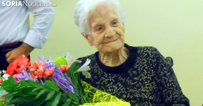 La centenaria este jueves./SN
