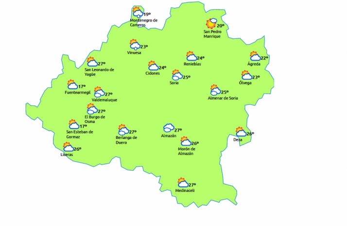 Previsión para esta tarde./eltiempo.es