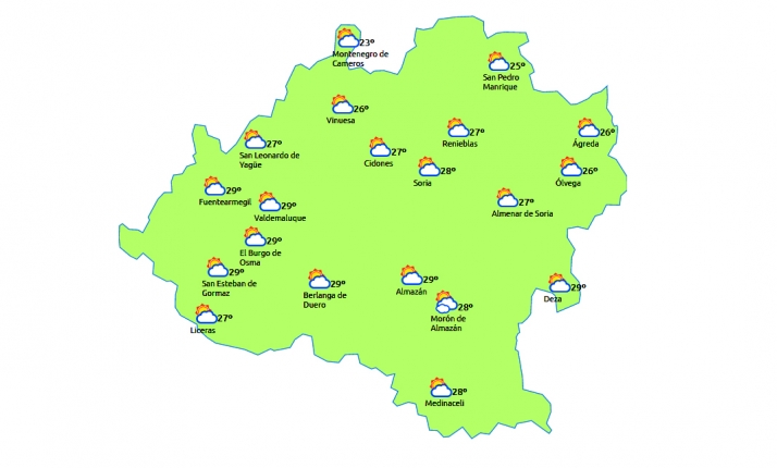 Suben las máximas este miércoles