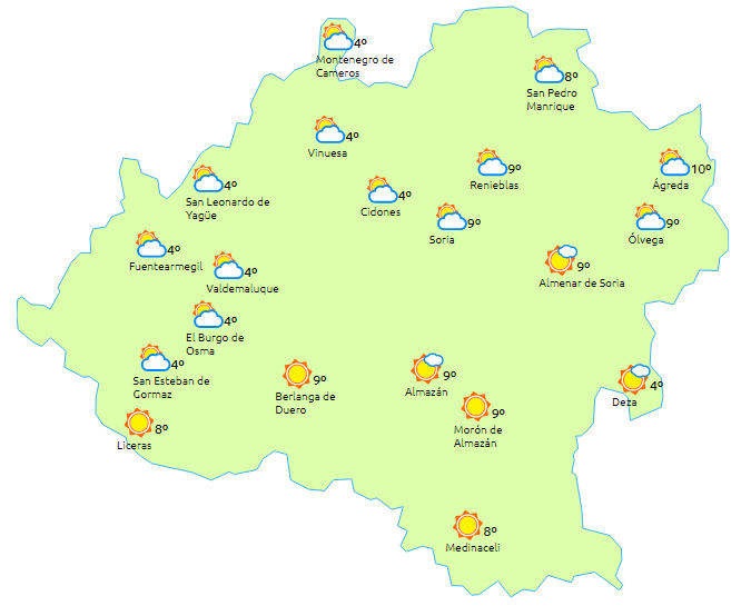 Este Domingo de Calderas, cielos despejados y mínimas en descenso