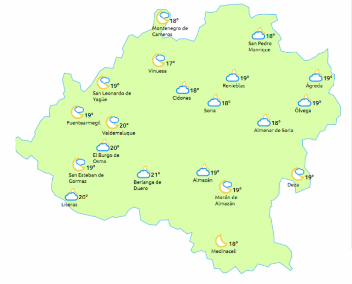 Continúa la nubosidad en la provincia