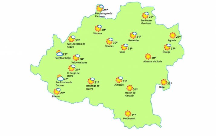 Previsión a las 16:00 h./eltiempo.es