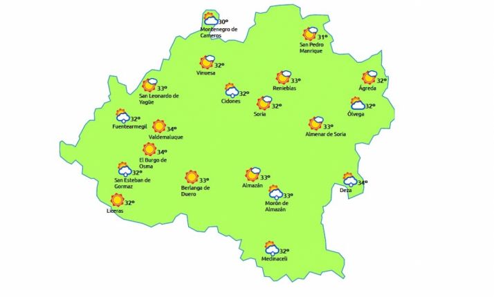 Previsión a las 16:00 h./eltiempo.es