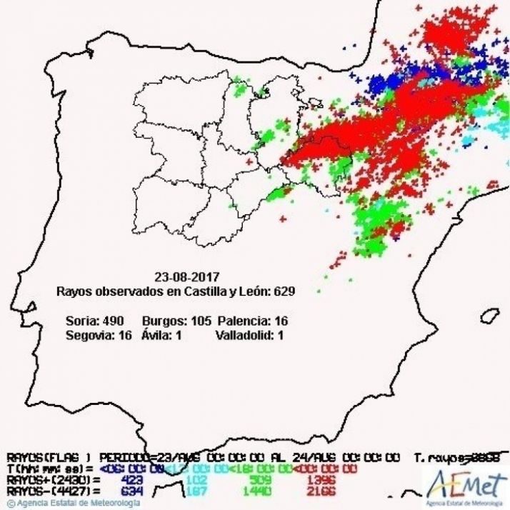 El mapa de la Aemet.