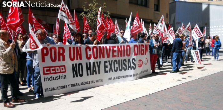 Concentración sindical esta primavera en Soria./SN