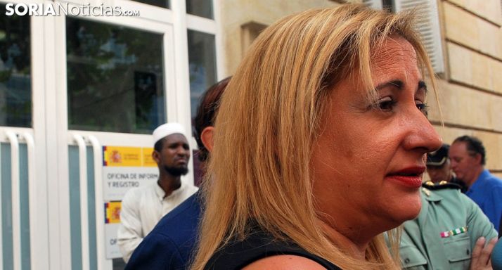 De Gregorio, este viernes a las puertas de la Subdelegación del Gobierno en Soria. /SN