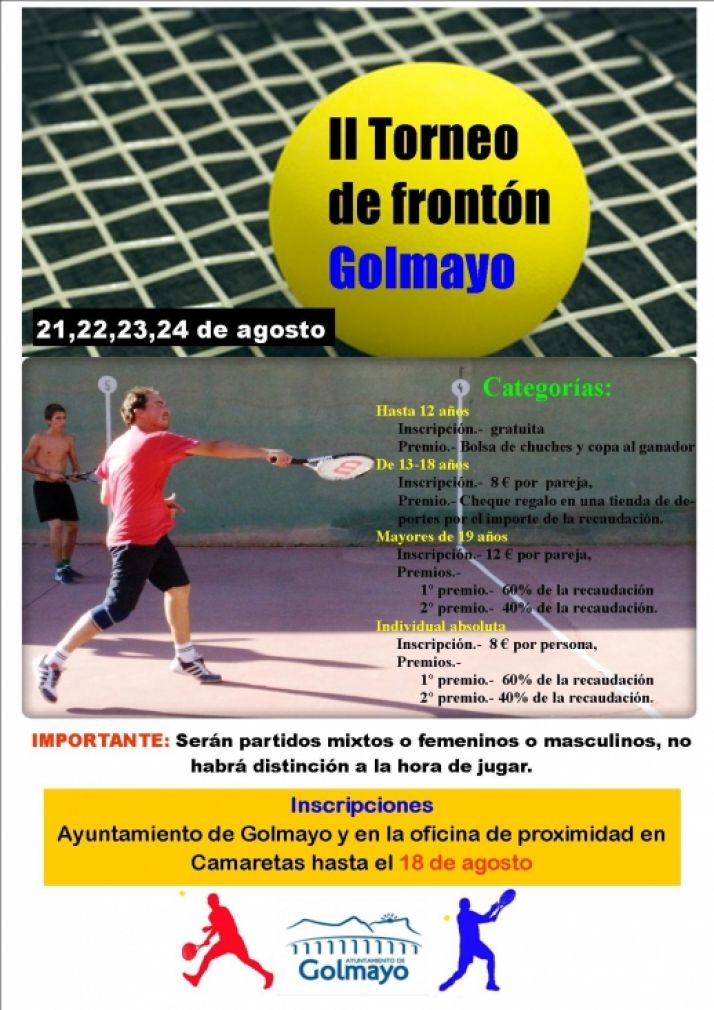 Cartel II Torneo de Frontenis. 