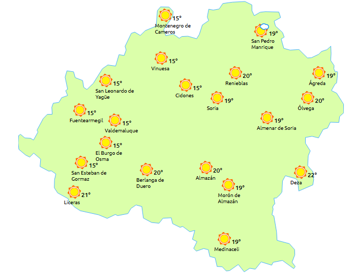 Temperaturas en leve descenso y aumento de la nubosidad