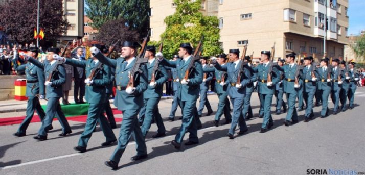 La Guardia Civil en las calles de Soria.