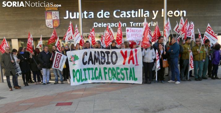 Imagen de la concentración este lunes./SN