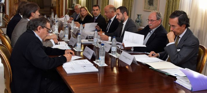 La Comisión Ejecutiva para la conmemoración de ‘Numancia 2017’ este lunes.