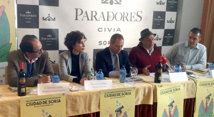 López (izda.), Andrés, Vieites, Muñiz y García este martes en la presentación.