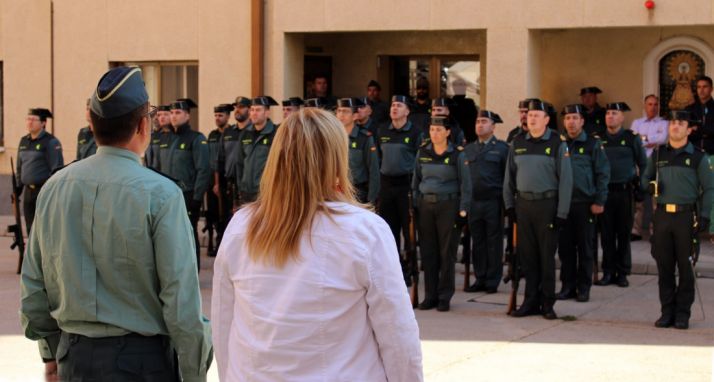 Imagen del ensayo ante el desfile de este jueves.
