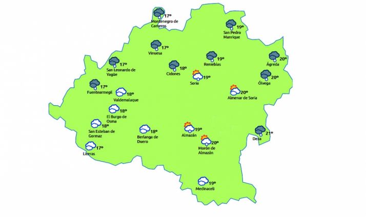 El mapa a las 15:00h./eltiempo.es