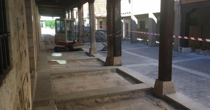 Obras en la calle Rubio Montiel.